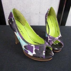 Madden Girl Shoes Purple Blue Heels Sz 6